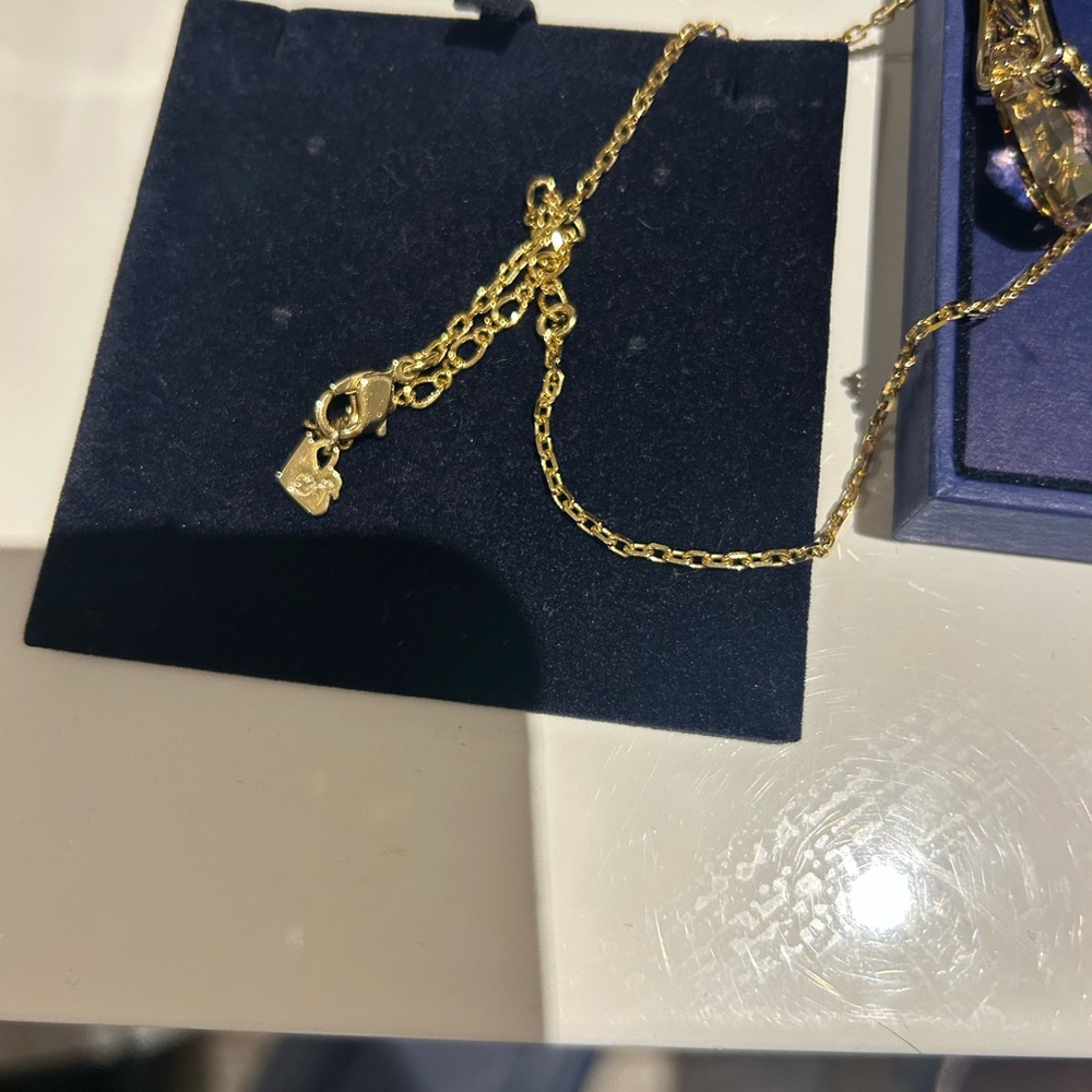 Swarovski Gold-Tone Teardrop Necklace - Picture 4 of 6